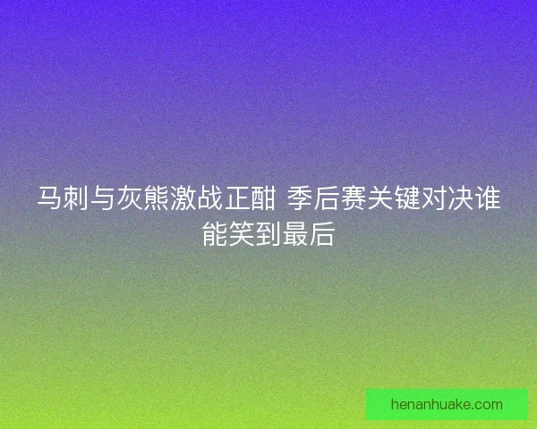 马刺与灰熊激战正酣 季后赛关键对决谁能笑到最后 马刺与灰熊激战正酣 季后赛关键对决谁能笑到最后